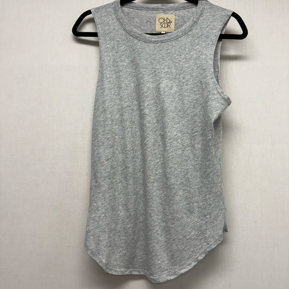 Women's Chaser Grey Cotton Tank Top Size S